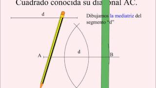 Cuadrado conocida su diagonal AC.wmv screenshot 3