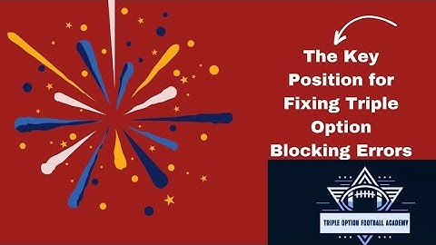Correcting Triple Option Offense Blocking Errors Usually Starts and Ends with this ONE Position