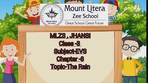 MLZS JHANSI CLASS 3 EVS Chapter 8 The Rain Lecture 1