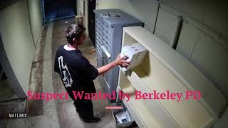 October 2022 - Southside Berkeley Package Theft Using USPS Arrow Master Key