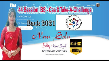 Era Session 044: Session #08 BS-CSS Take-A-Challenge | 44 BS-Css Take-A-Challenge 8