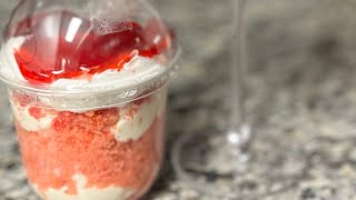 Strawberry  Crumble No Bake Cheesecake/Valentines Day Dessert