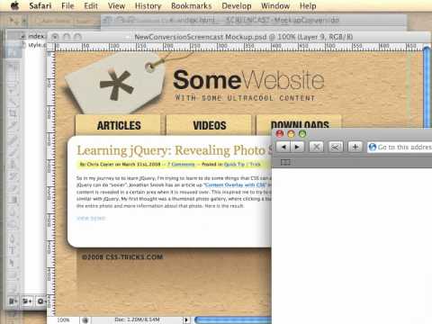 Screencast #12: Converting a Photoshop Mockup: Part Two, Episode One