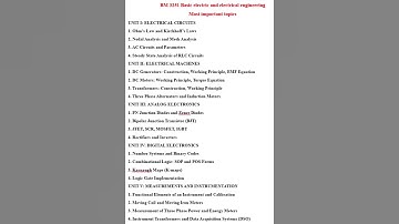 BM 3251 B.EEE important topics unit 1 to 5 #annauniversity #bme #beeeducation
