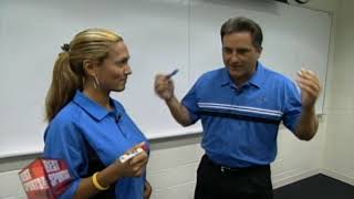 Leeann Tweeden with Steve Mariucci at 2004 Detroit Lions Training Camp