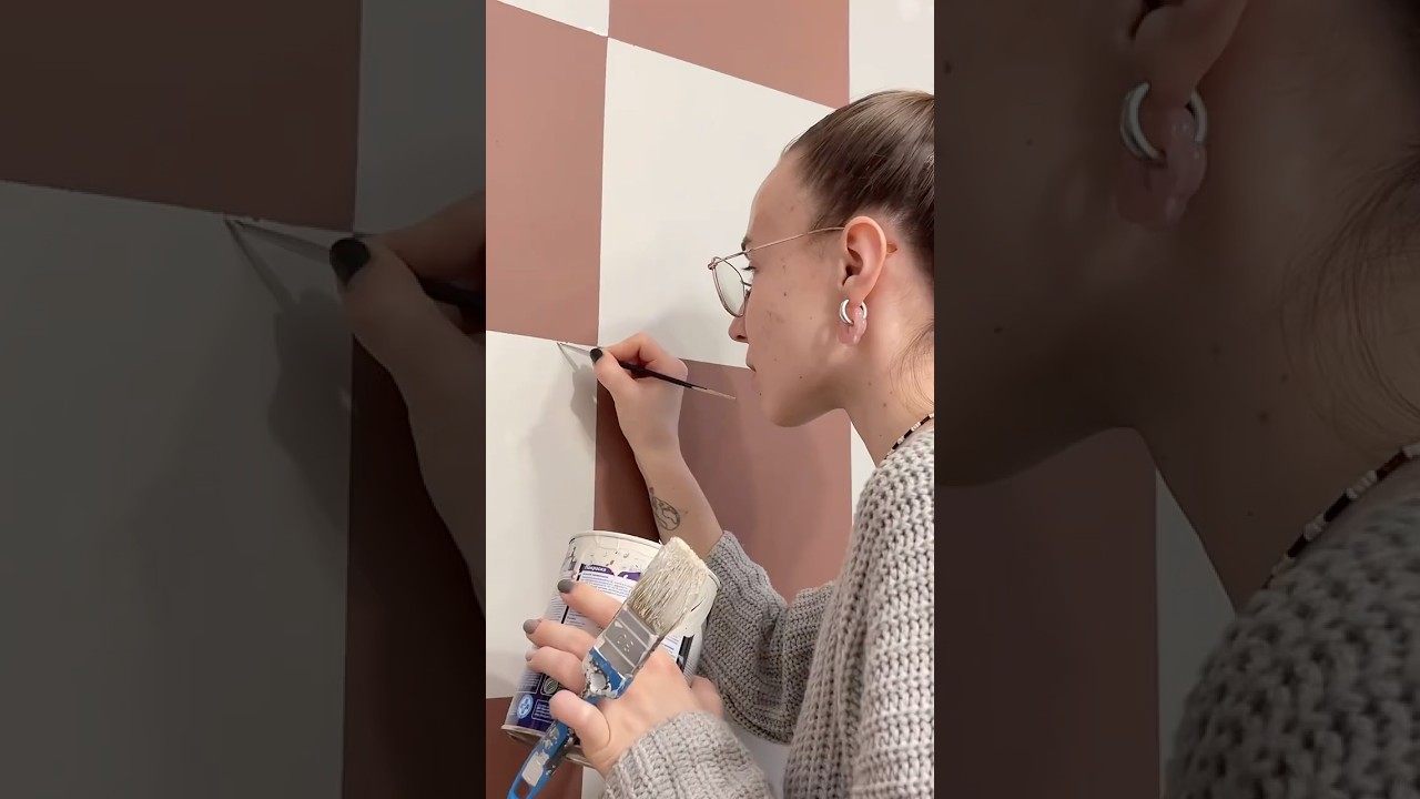 ШАХМАТНАЯ СТЕНА. Туториал на покраску. Как вам решение?) 