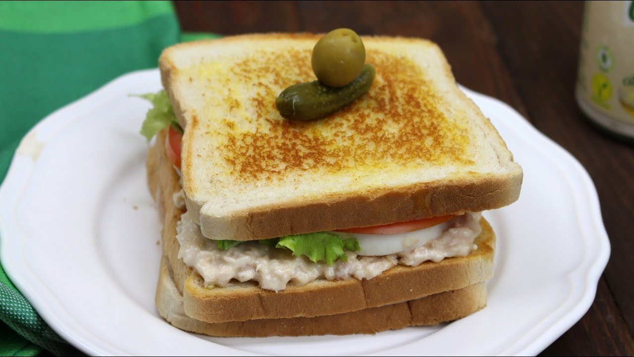 Sandwich vegetal con atún. ¡FÁCIL Y DELICIOSO!