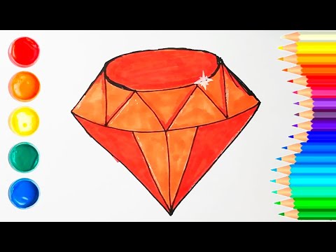 how to draw ruby / red ruby - YouTube