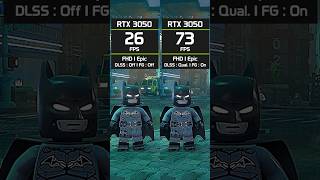 LEGO Batman: RTX 3050 Benchmarks (DLSS Quality vs. OFF)
