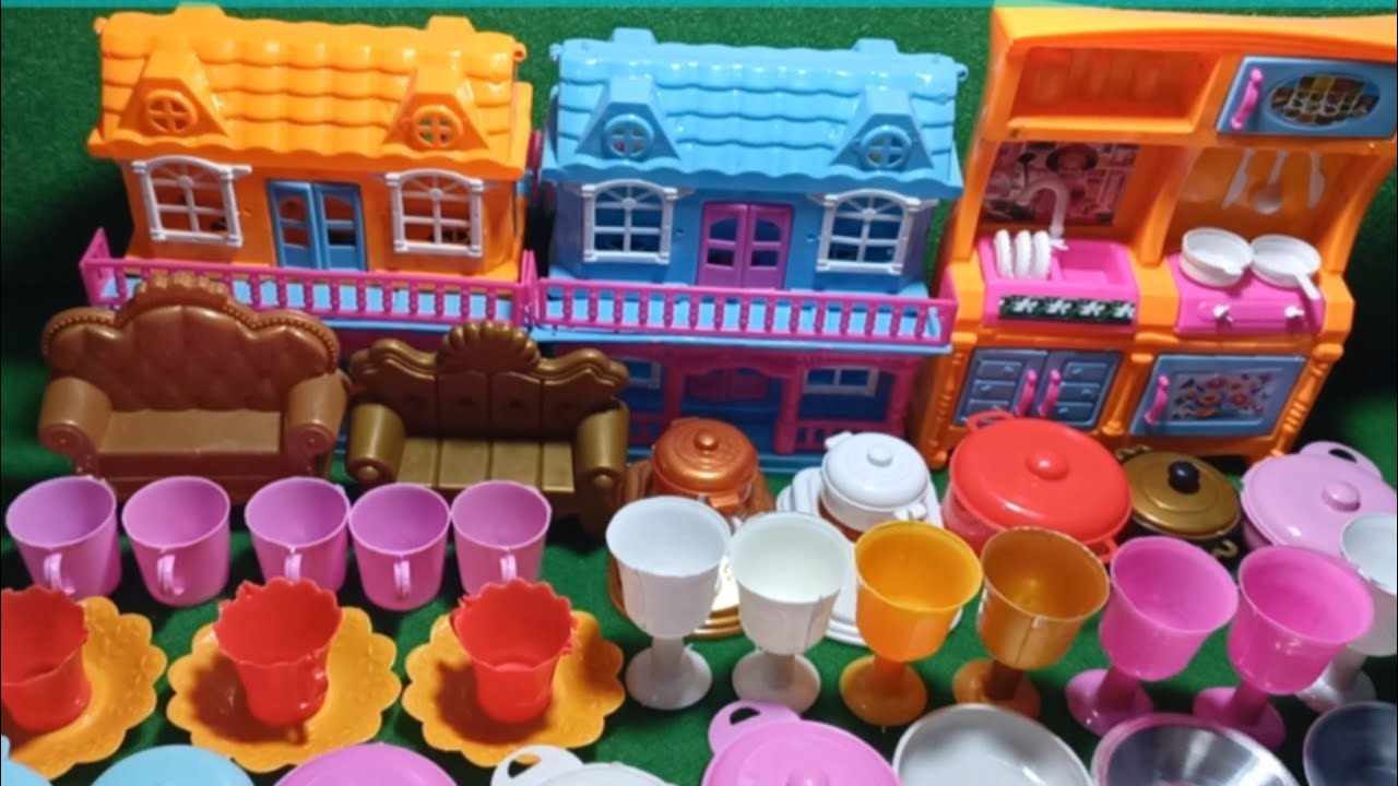 Ultimate Mini Dollhouse Kitchen & Tea Party Fun | 6:40 Minutes of Colorful Play