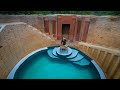 Living Off The Grid, Girl Build The Most Beautiful Underground House Basement with Swimming Pool