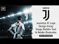 Juventus FC Logo Design Using Shape Builder In Adobe Illustrator | Club Logos | Emtode Vlogs | 017