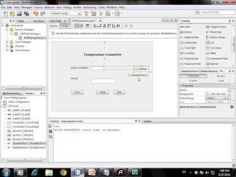 Temperature Converter using Java NetBean IDE