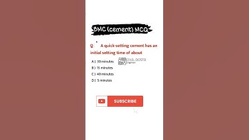 Bmc cement mcq #shorts #bmc #civilengineeringcareer #civilengineering