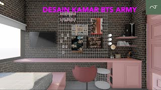 Desain Kamar ARMY BTS ? BTS ARMY bedroom design inspired by BTS Pop UP store | ARMY ROOM | K-POP