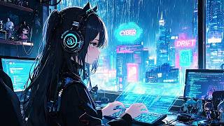 CYBER DRIFT // Dark Chillwave, Cyberpunk Synthwave Coding Music | 1 Hour Deep Focus Mix