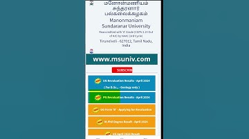 PG Revaluation Result Published | MS University April 2024 Examinations #msuniv #trending