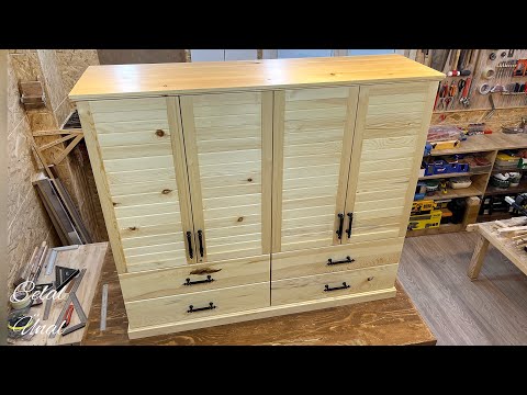 Making wooden cabinet for the kitchen / Diy woodworking project ideas / Ahşap dolap yapımı