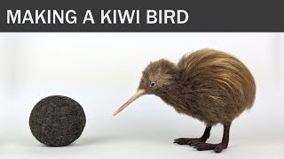 I Made A Kiwi Bird Out Of A Dryer Ball! | Making Needle Felted Realistic Animals | Free PDF pattern