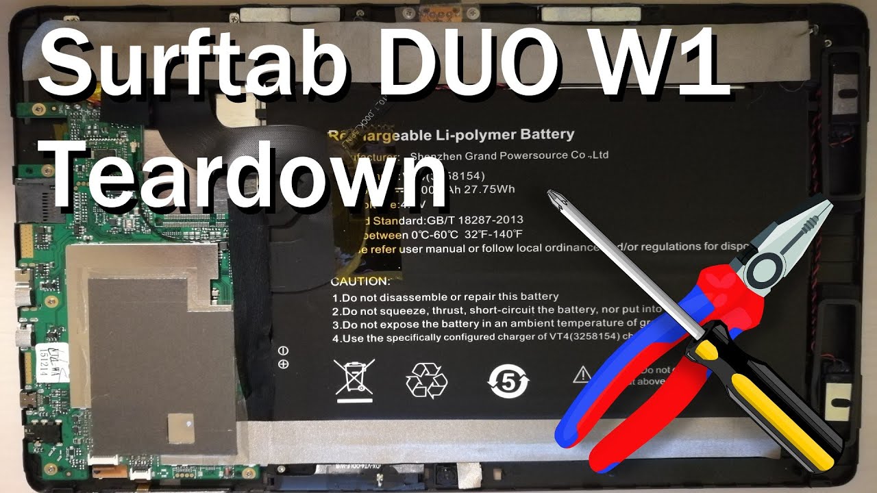New Update 001 - Teardown - Open/Fix Surftab DUO W1 (Trekstor, ST10432-10a)