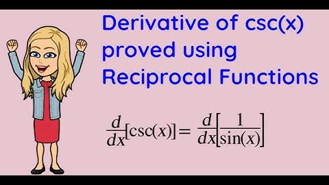 Derivative of csc(x)
