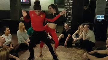Hugo & Gaëlle Latiff - Brazilian Zouk Demo (Dance in circles) 20.012017 @MANCHESTER