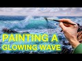 How to paint a WAVE in OILS - Get that GLOWING EFFECT!