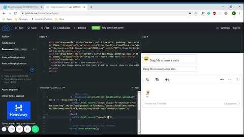 Drop Content in Froala WYSIWYG Editor V3 JSFiddle