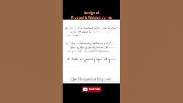 Design of Riveted and Welded Joints Machine Design MCQ