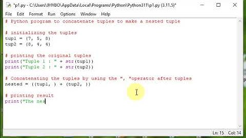 Python program to concatenate tuples to make a nested tuple