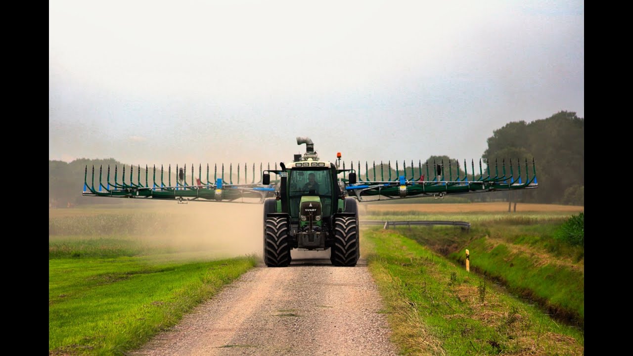 Gülle fahren mit Fendt 718 und BSA Fass mit Bomech