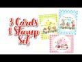 3 Cards 1 Stamp Set Collab w/ Letty & Teresa | Lawn Fawn Berry Special | Quick, Cute, & Easy Cards