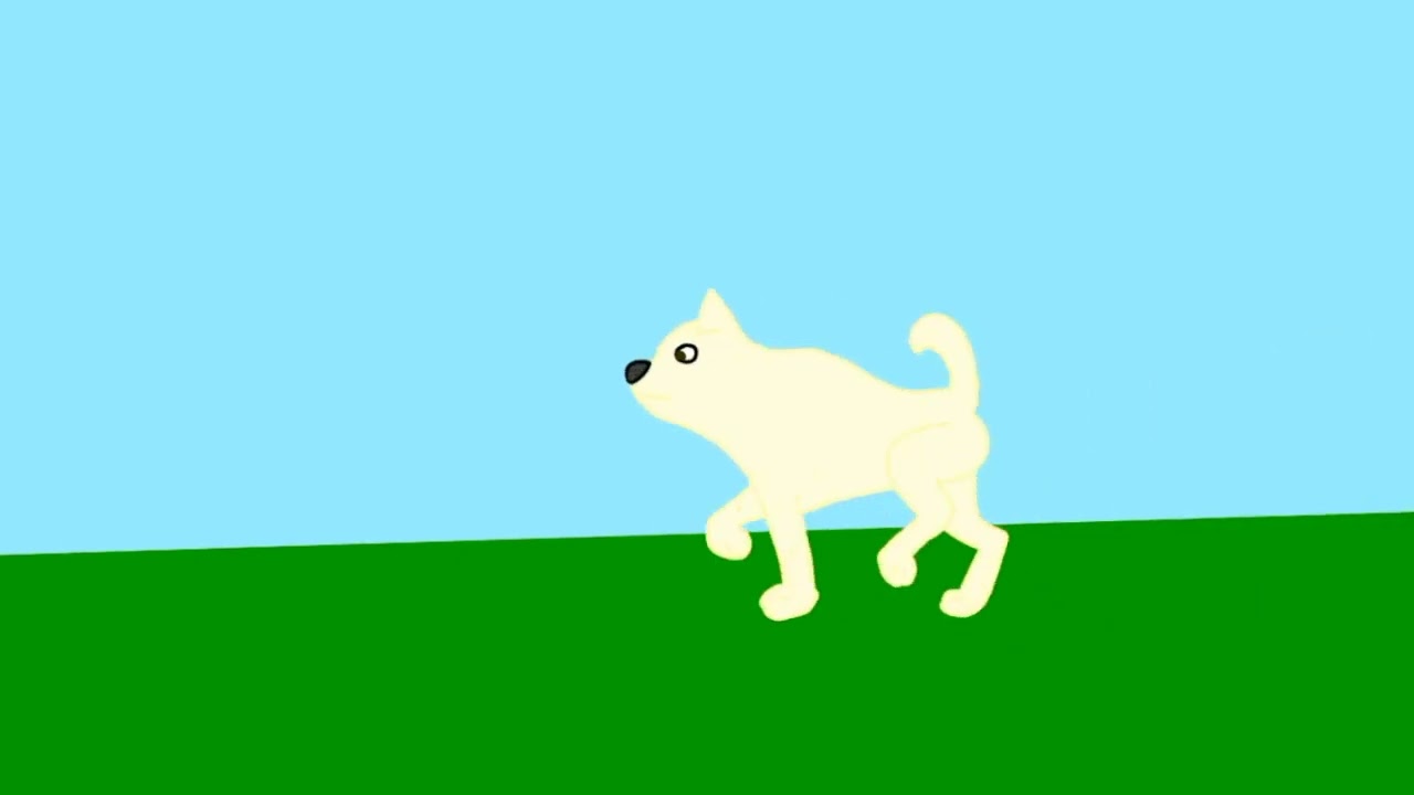 Dog Walk Cycle on the Grass