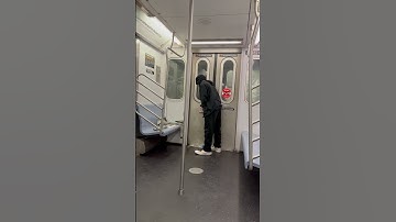 Man pissing on a subway train in NYC (December 10, 2023, 1:39 AM)