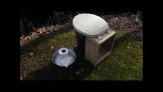 A very simple composting toilet that does not smell and is as comfortable as the toilet at home. Easy use and to clean, plans from 