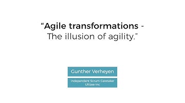 The illusion of agility