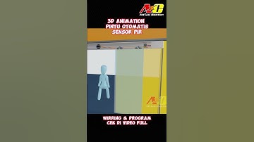 3D Animasi Pintu Otomatis Sensor PIR dan Stepper Motor Nema 17 #wokwi #arduinoproject #arduino