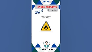 What isThreat ?cyber security terminology #cybersecurity #vlrtraining #education