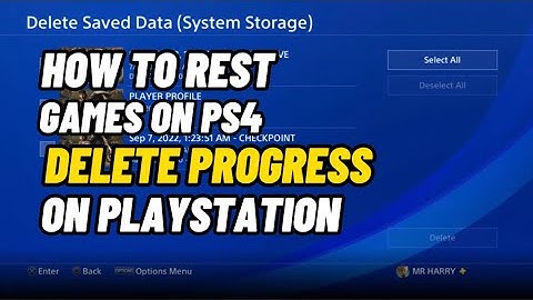 How To Reset Games On PS4 And Delete Game Progress ( Easy Method)