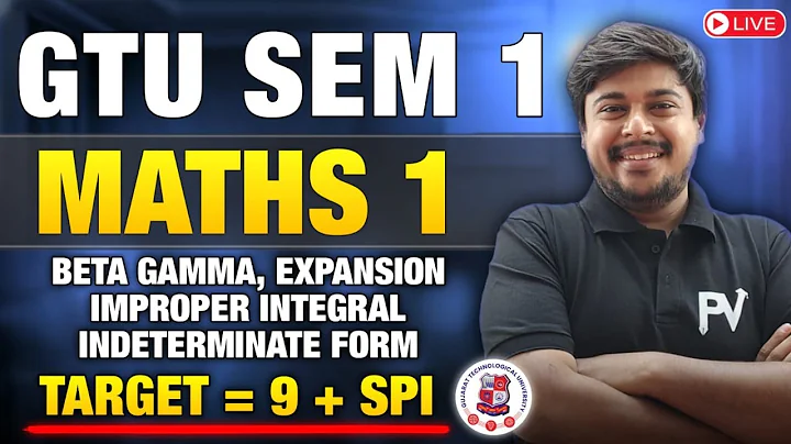 MATHS 1 🔥 LECTURE 3 🔥 GTU THE END GAME 🔥 TARGET 9+ SPI 😱 SACHINSIR 🔥