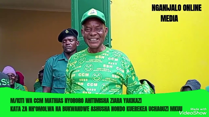 M/KITI WA CCM MATHIAS NYORORO AHITIMISHA ZIARA YAKIKAZI KATA ZA NH'OMOLWA NA BUKANDWE