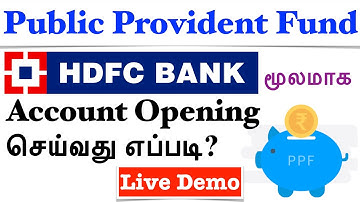 How to Open PPF account online HDFC | Opening PPF account online | HDFC Bank | TAMIL