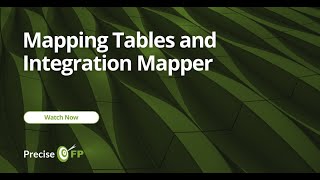 Mapping Tables and Integration Mapper