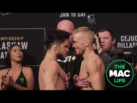 TJ Dillashaw vs. Henry Cejudo Ceremonial Weigh-In Face Off | UFC on ESPN+1 Ceremonial Weigh-Ins