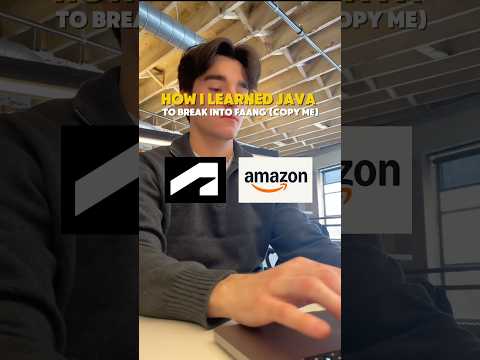 how I learned Java to break into FAANG (copy me)