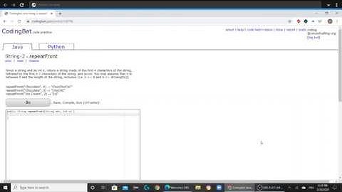 String 2 (repeatFront) Java Tutorial || Codingbat.com