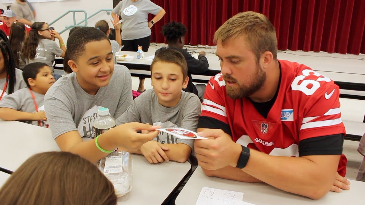 49ers Visit Williamson Elementary 3 Minutes With 91119 YouTube