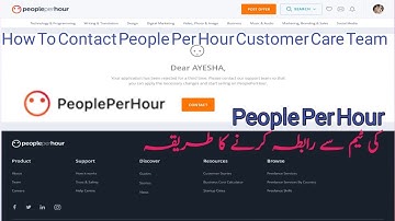 How To Contact People Per Hour Customer care Team 2023