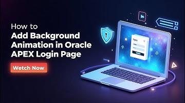How to Add Matrix Animation in Oracle Apex Login Page | Customize Oracle APEX Login Form