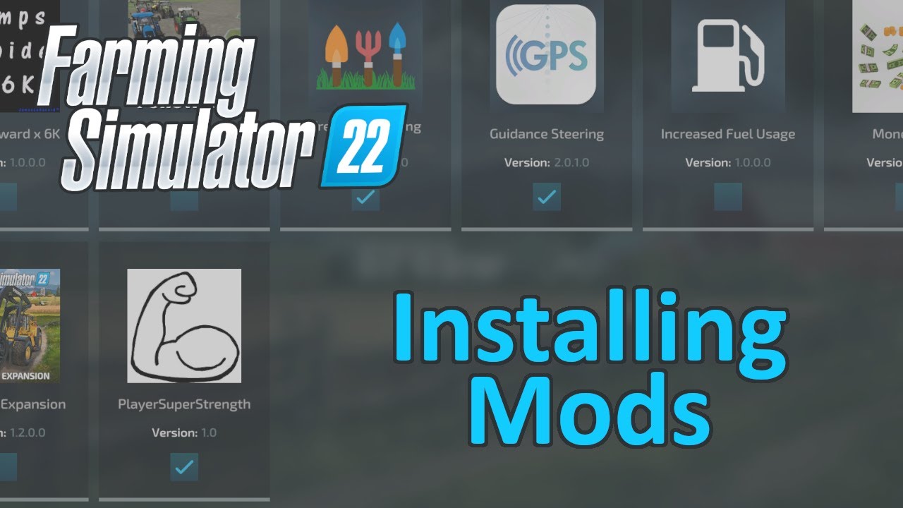 How to Download and Install Mods  Farming Simulator 22 Tutorial 